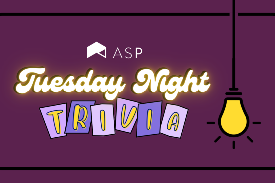 "Tuesday Night Trivia" and a lightbulb.