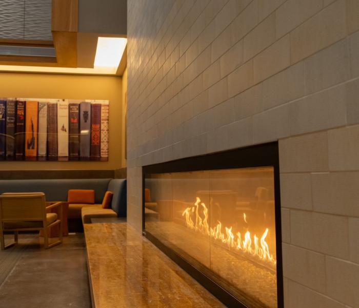 Student Center fireplace
