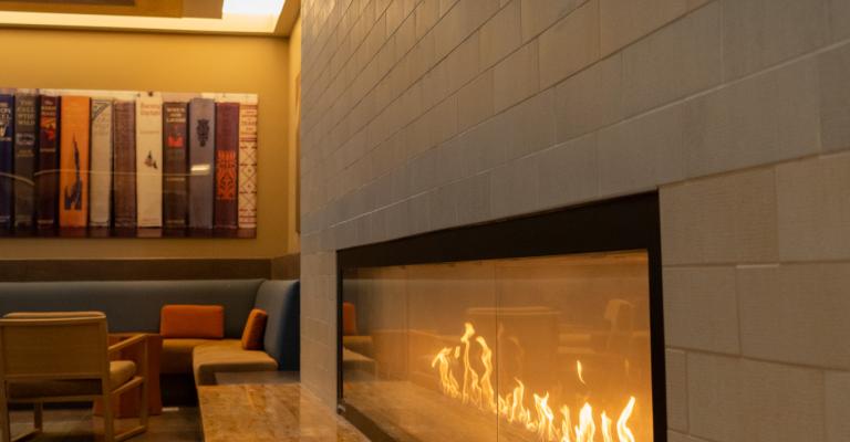 Student Center fireplace