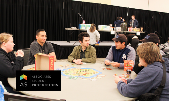Students playing Catan.