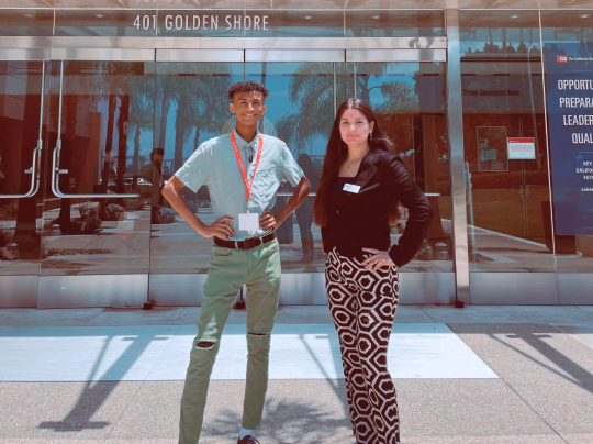 Student Body President, Vanessa Sanchez and Vice President of External Affairs AJ Franklin representing Sonoma State at the first 2024-25 California State Student Association (CSSA)