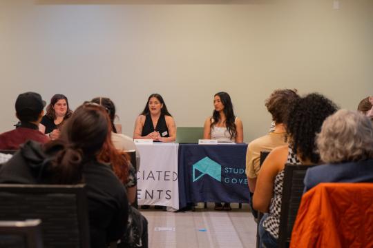 Board of directors meeting in the student center valley rooms.