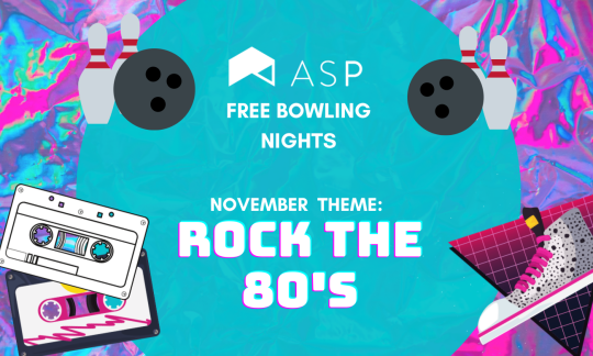 bowling balls & pins, cassette tapes and 80's sneakers