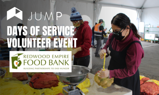 JUMP volunteers packaging food