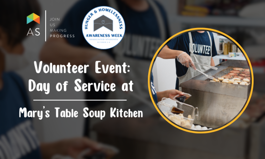 Volunteers cooking at a soup kitchen.
