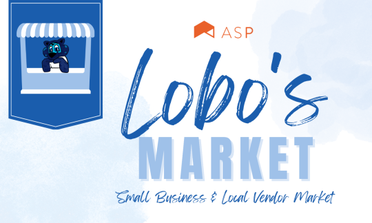Lobo at a vendor booth