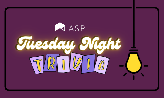 "Tuesday Night Trivia" and a lightbulb.