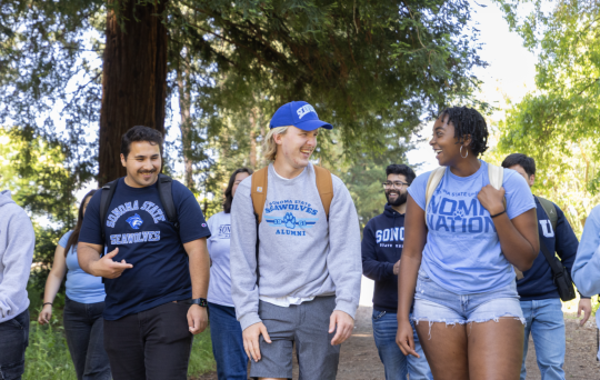 Students Walking Collectively